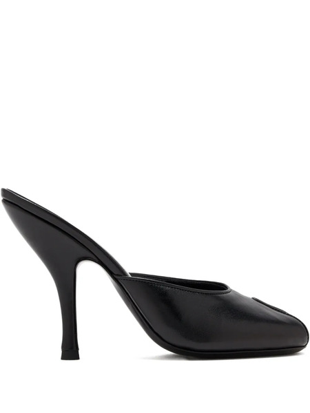  Jude 105mm Date Leather Mules - Black 