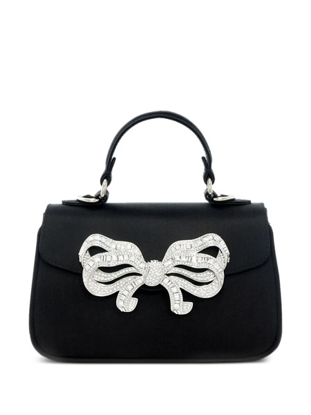  Judith Leiber Bow-detail Satin Tote Bag - Black 