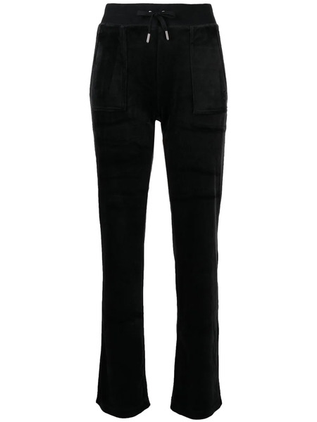  Juicy Couture Del Ray Patch-pocket Velour Sweatpants - Black 