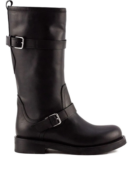  Julie Dee Buckle-strap Leather Boots - Black 