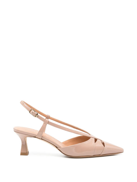  Julie Dee Cut-out Slingback Heeled Pumps - Neutrals 