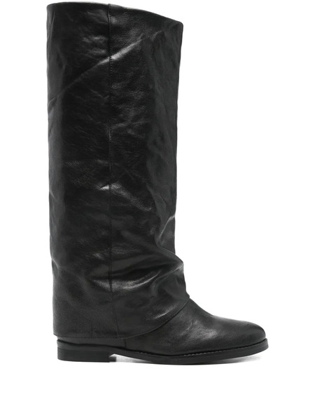  Julie Dee Leather Knee-length Boots - Black 