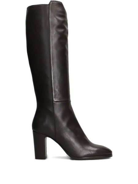  Julie Dee Leather Zip-detail Boots - Brown 