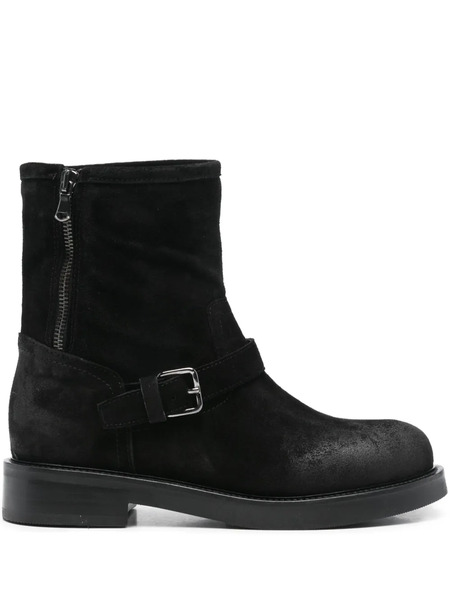  Julie Dee 35mm Buckle Zip Boots - Black 