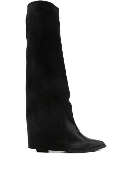  Julie Dee 85mm Suede Boots - Black 