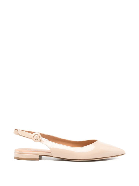  Julie Dee Pointed Slingback Flat Pumps - Neutrals 