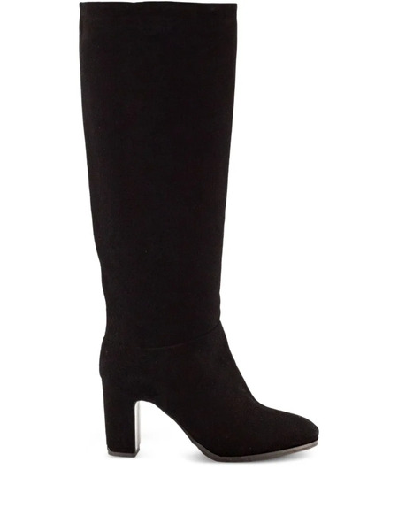  Julie Dee Suede Block-heel Boots - Black 