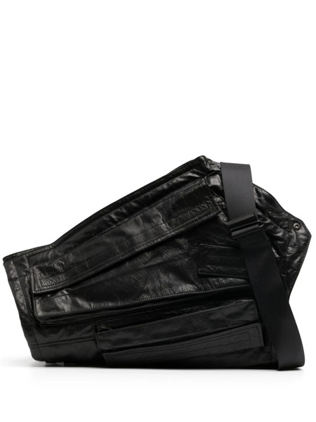  Julius Asymmetric Leather Messenger Bag - Black 