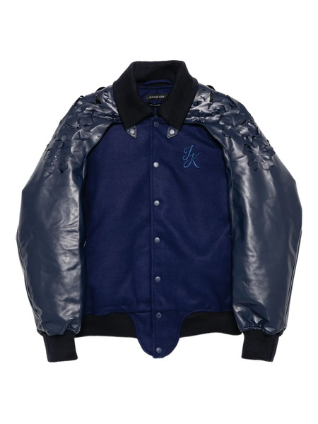  Juntae Kim Laser-cut Flower Jacket - Blue 