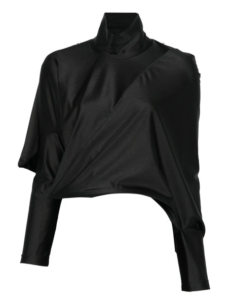  Junya Watanabe Asymmetric High-neck Top - Black 