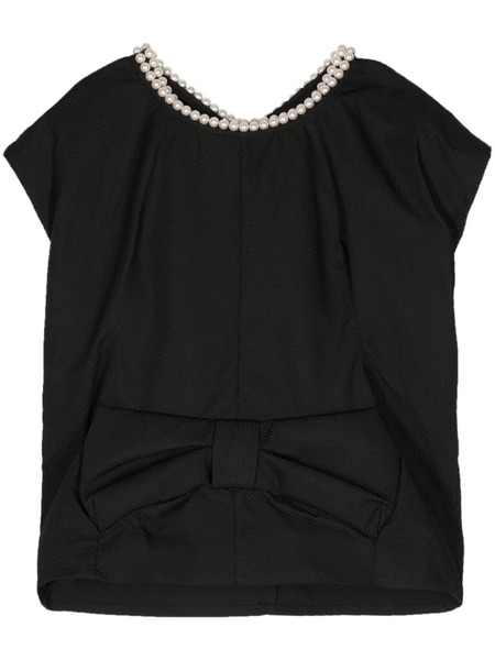  Junya Watanabe Bow-detail Sleeveless Top - Black 