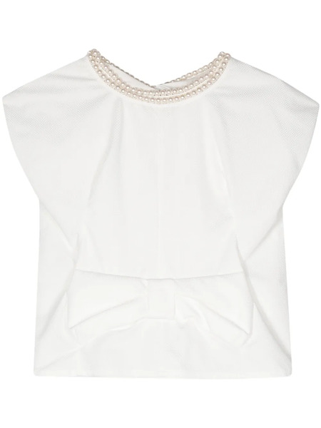  Junya Watanabe Bow-detail Sleeveless Top - White 