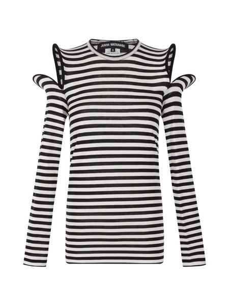  Junya Watanabe Cut-shoulder T-shirt - Black 