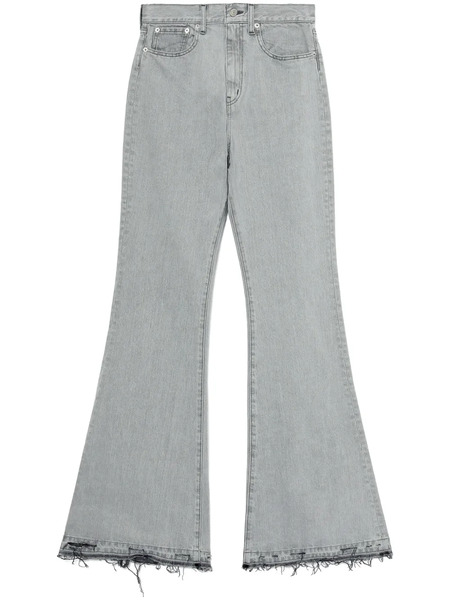  Junya Watanabe Distressed Flared Jeans - Grey 