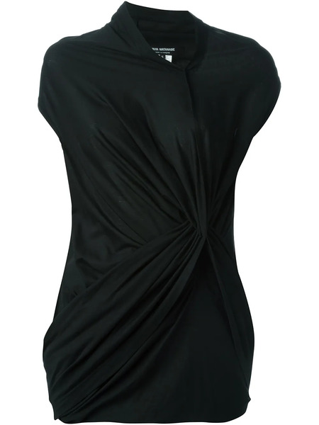 Junya Watanabe Draped Asymmetric T-shirt - Black 