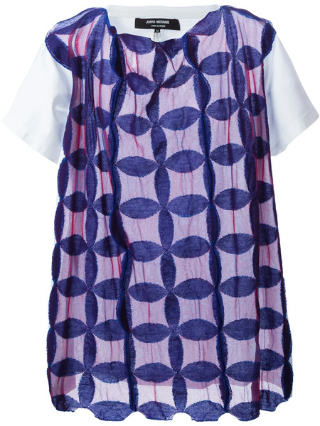  Junya Watanabe Knitted T-shirt - Blue 