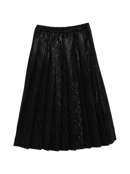  Junya Watanabe Lace Pleated Skirt - Black 