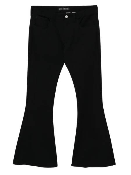  Junya Watanabe Low-rise Flared Trousers - Black 