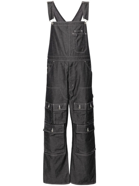  Junya Watanabe Man Cargo-pockets Denim Overalls - Blue 