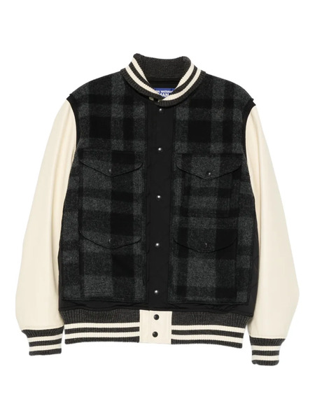  Junya Watanabe Man Check Panelled Jacket - Grey 