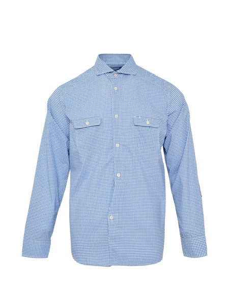  Junya Watanabe Man Check Panelled Shirt - Blue 