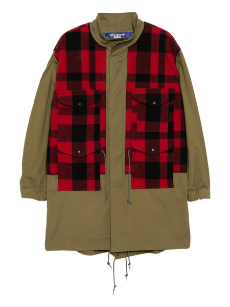 Junya Watanabe Man Checked Fishtail Parka - Red 