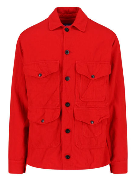  Junya Watanabe Man Front-pocket Buttoned Shirt Jacket - Red 