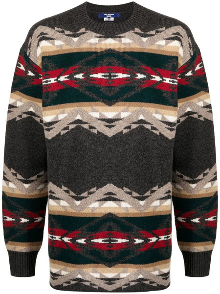  Junya Watanabe Man Intarsia-knit Jumper - Multicolour 
