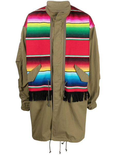  Junya Watanabe Man Panelled Midi Coat - Green 