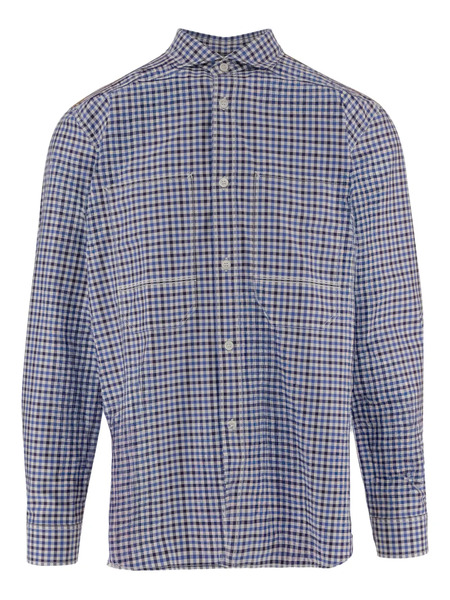  Junya Watanabe Man Patchwork Flannel Shirt - Blue 
