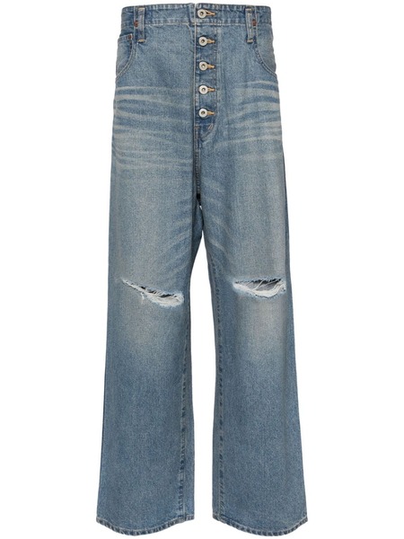  Junya Watanabe Man Ripped Jeans - Blue 