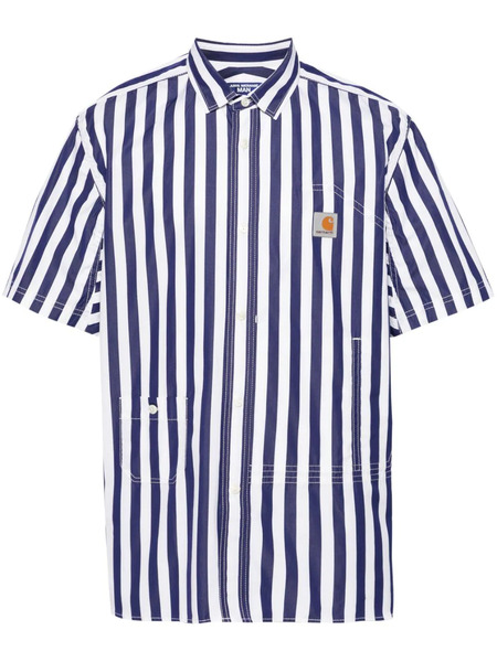  Junya Watanabe Man Striped Poplin Shirt - Blue 