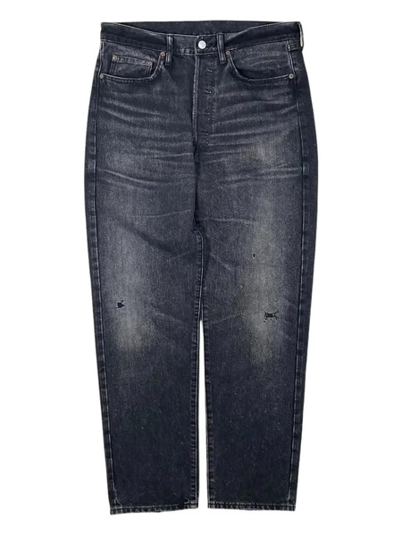  Junya Watanabe Man Whiskering-effect Jeans - Black 