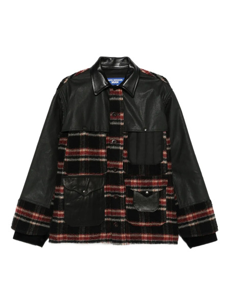  Junya Watanabe Man X Comme Des Garçons Check Panelled Jacket - Black 