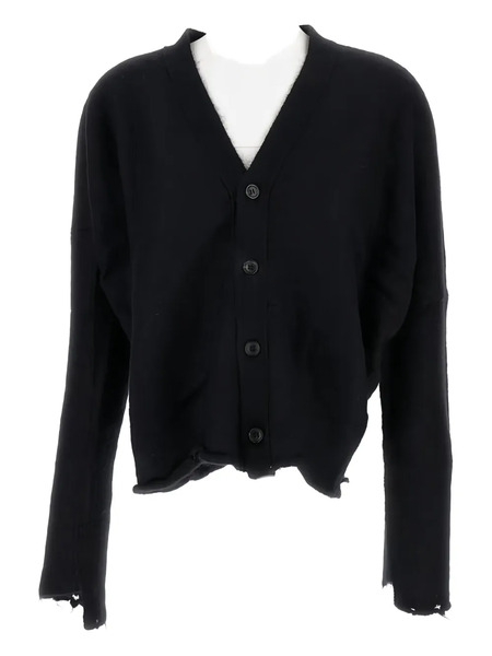  Junya Watanabe Mohair-wool V-neck Cardigan - Black 