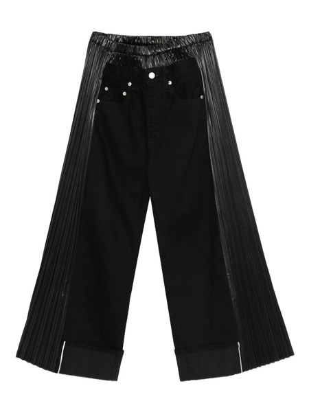  Junya Watanabe Pleated-panel Pants - Black 