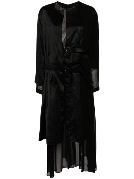  Junya Watanabe Wrap Around Belted Dress - Black 