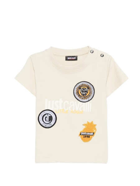  Just Cavalli Appliqué-detail T-shirt - Neutrals 