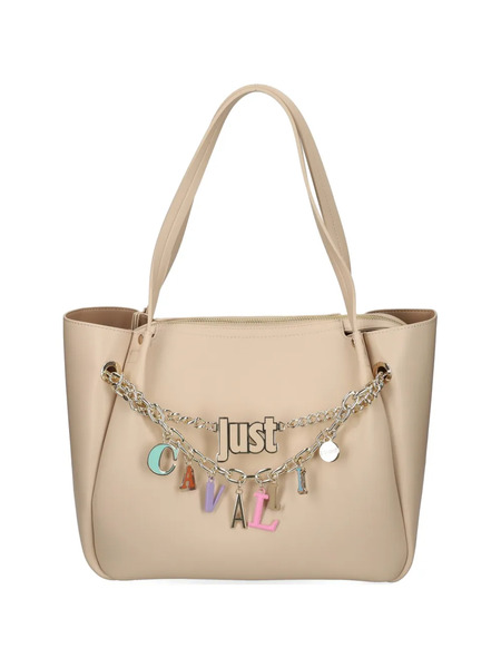  Just Cavalli Chain-charm Shoulder Bag - Neutrals 