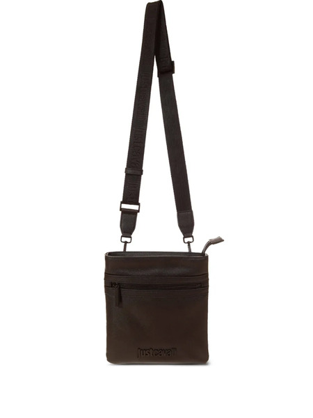  Just Cavalli Embossed Logo Shoulder Bag - Black 