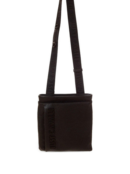  Just Cavalli Embossed Logo Shoulder Bag - Black 
