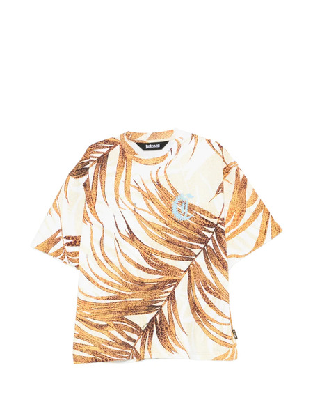  Just Cavalli Floral Print T-shirt - Neutrals 