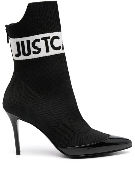  Just Cavalli Intarsia-logo Ankle Boots - Black 