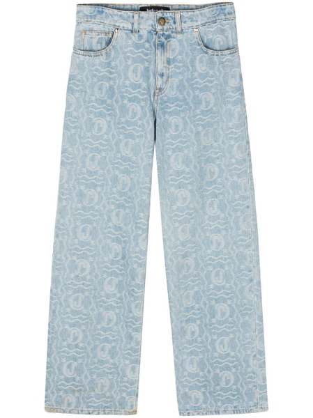  Just Cavalli Jacquard-pattern Straight-leg Jeans - Blue 