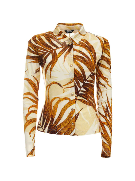  Just Cavalli Leaf-print Shirt - Neutrals 