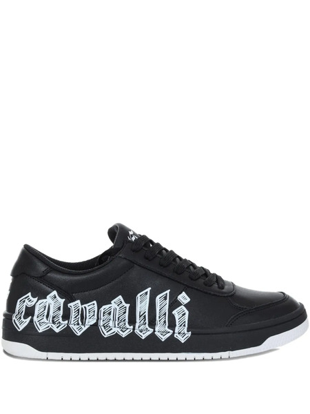  Just Cavalli Leather Low-top Sneakers - Black 