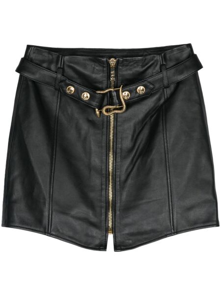  Just Cavalli Leather Mini Skirt - Black 