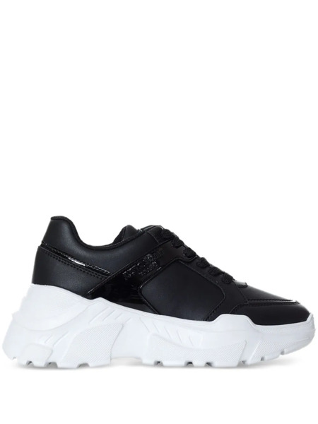  Just Cavalli Leather Sneakers - Black 