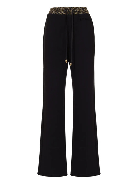  Just Cavalli Leopard-waistband Trousers - Black 