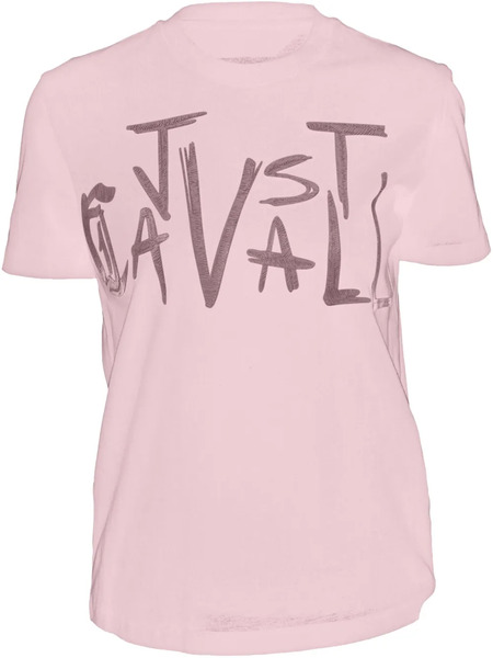  Just Cavalli Logo-appliqué T-shirt - Pink 